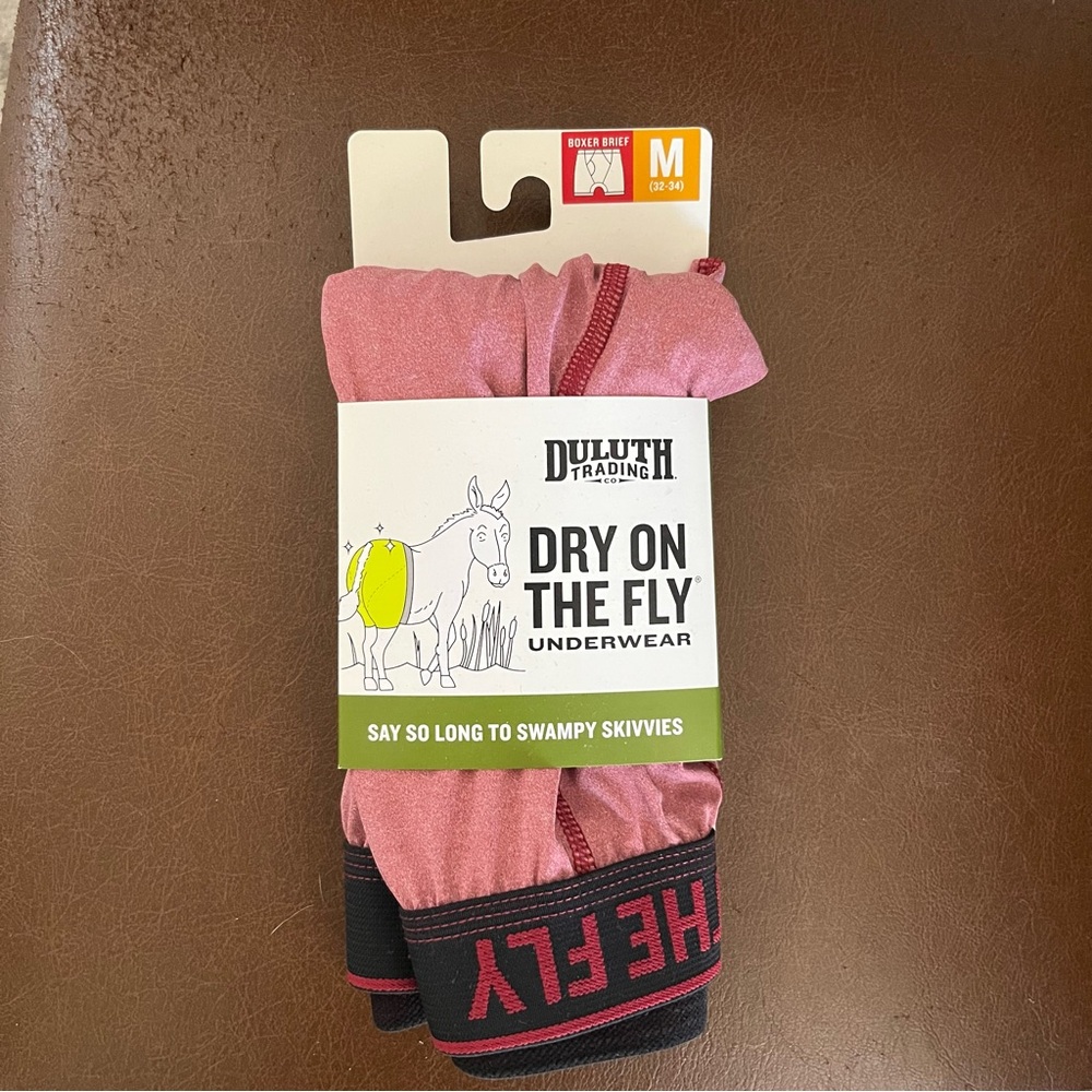 Dry On The Fly Boxer Brief Underwear from Duluth Trading Co. - Size Medium - New